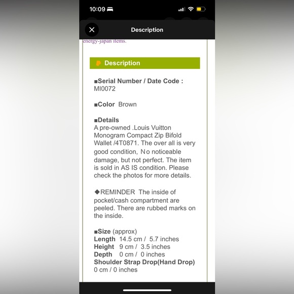 LV monogram compact billfold - Picture 9 of 9